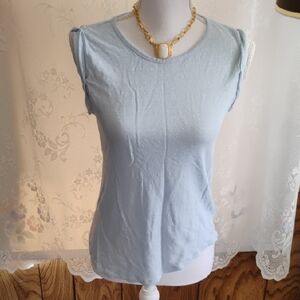LOFT Light Blue Muscle Tee